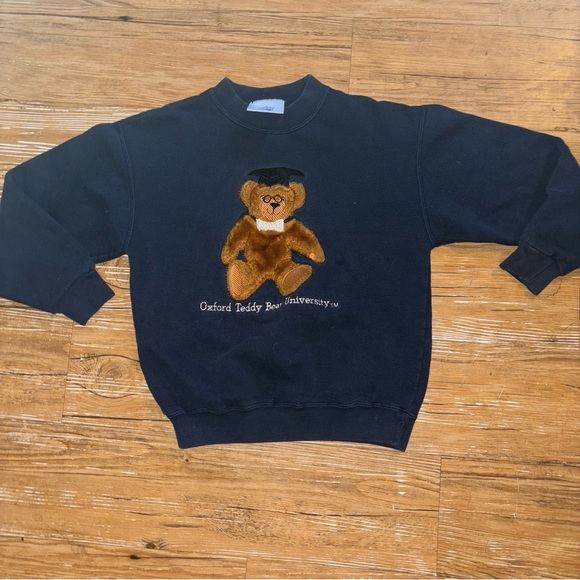 vintage OXFORD TEDDY BEAR UNIVERSITY ENGLAND sweatshirt Size Youth Large - Picture 1 of 4